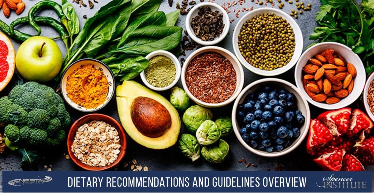 Dietary Recommendations and Guidelines Overview personal trainers nutrition guidelines for personal trainers