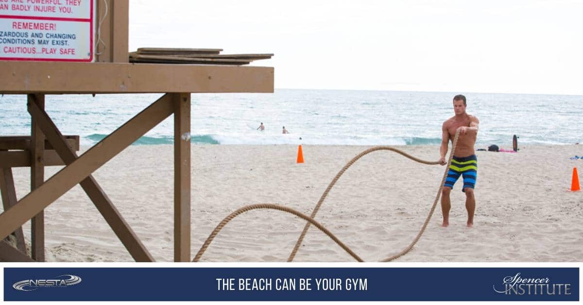 how to exercise at the beach